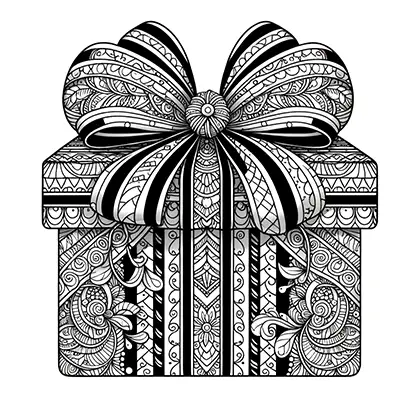 Birthday-Present coloring page