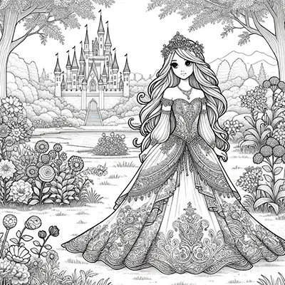 Princess coloring page